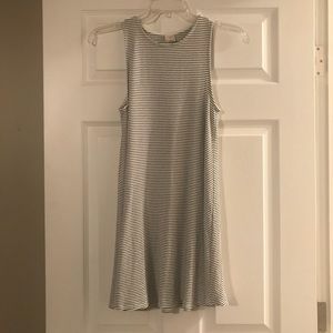 Striped Black & White Shift Dress